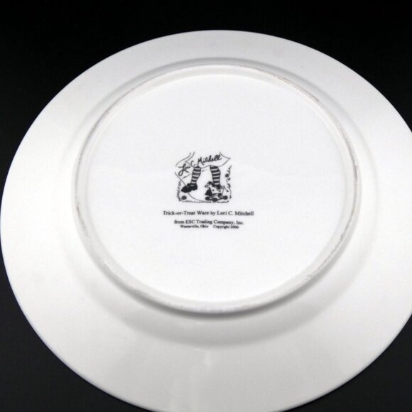Rare Trick or Treat Ware by Lori C. Mitchell 7.5” Plate Little Devil Halloween - Picture 3 of 4